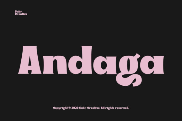 Andaga: The Bold Serif Font for Modern Branding and Packaging