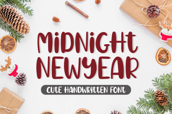 Midnight New Year: The Perfect Handwritten Font for Small Business Branding